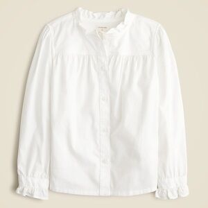 Crewcuts girls' ruffle shirt 6 7 small